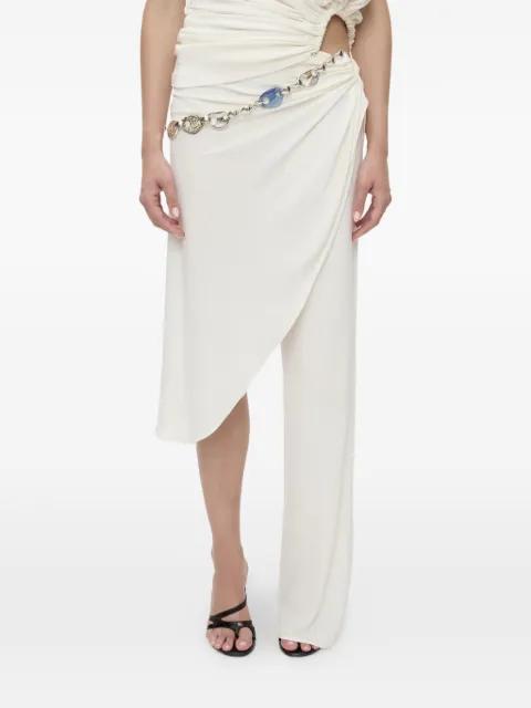 Crystal cable-chain draped trousers by CHRISTOPHER ESBER