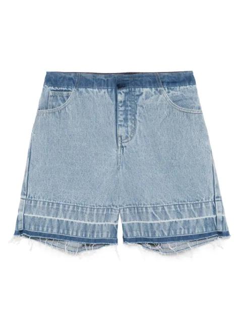 Deconstruct denim shorts by CHRISTOPHER ESBER
