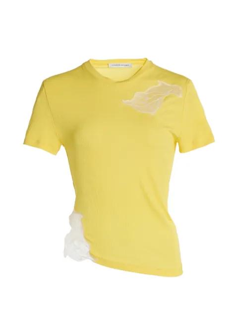 Delphin lace-detail crew-neck T-shirt by CHRISTOPHER ESBER
