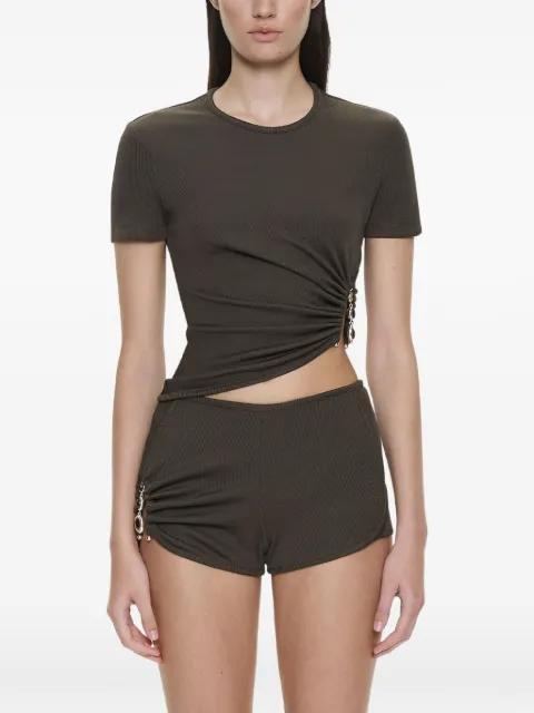 Droplet Crystal Ruched T-shirt by CHRISTOPHER ESBER