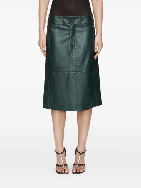 Eddie panelled leather midi skirt by CHRISTOPHER ESBER