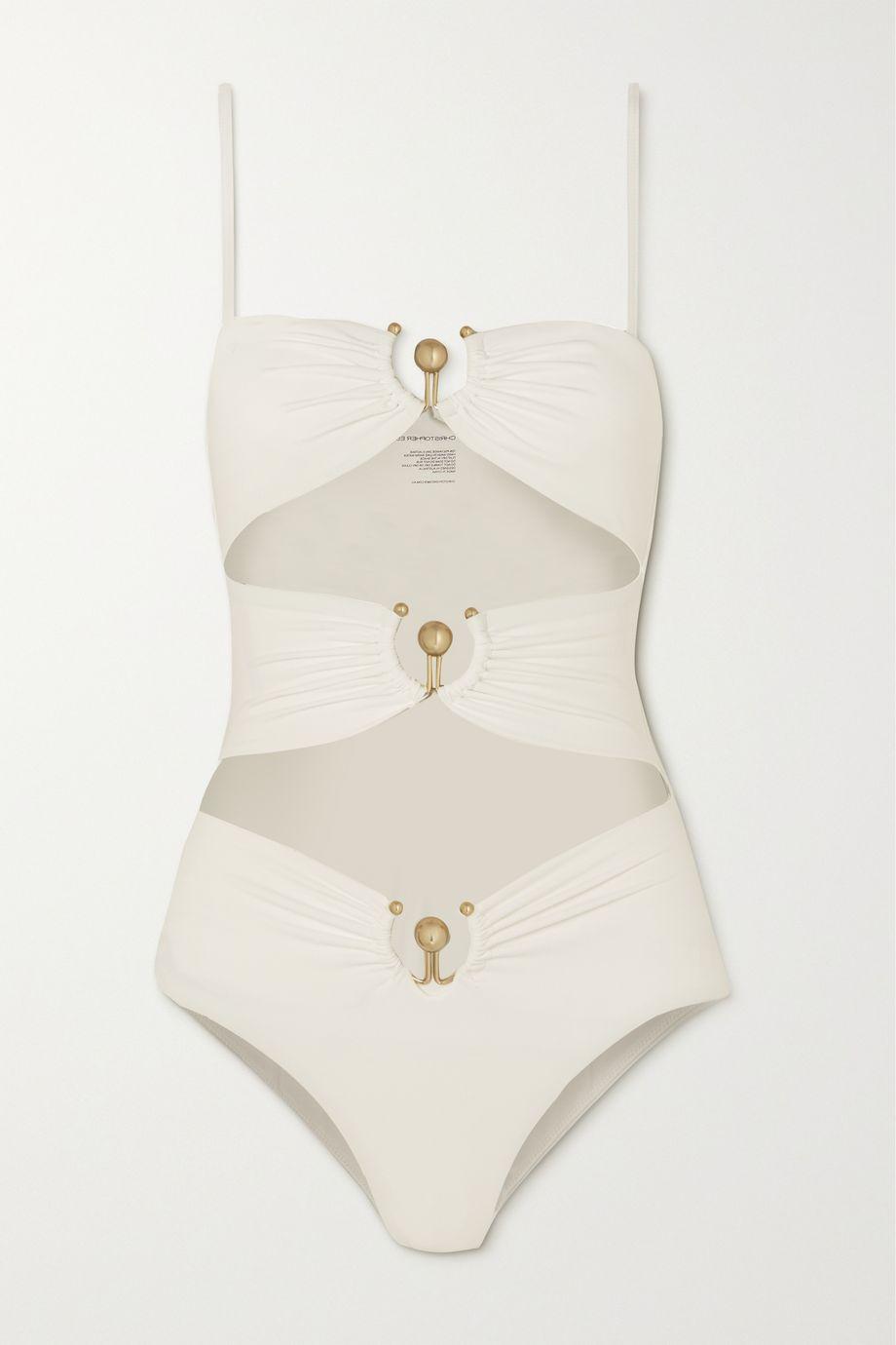 Embellished cutout swimsuit by CHRISTOPHER ESBER