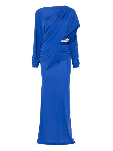 Encased Nature draped one-shoulder dress by CHRISTOPHER ESBER