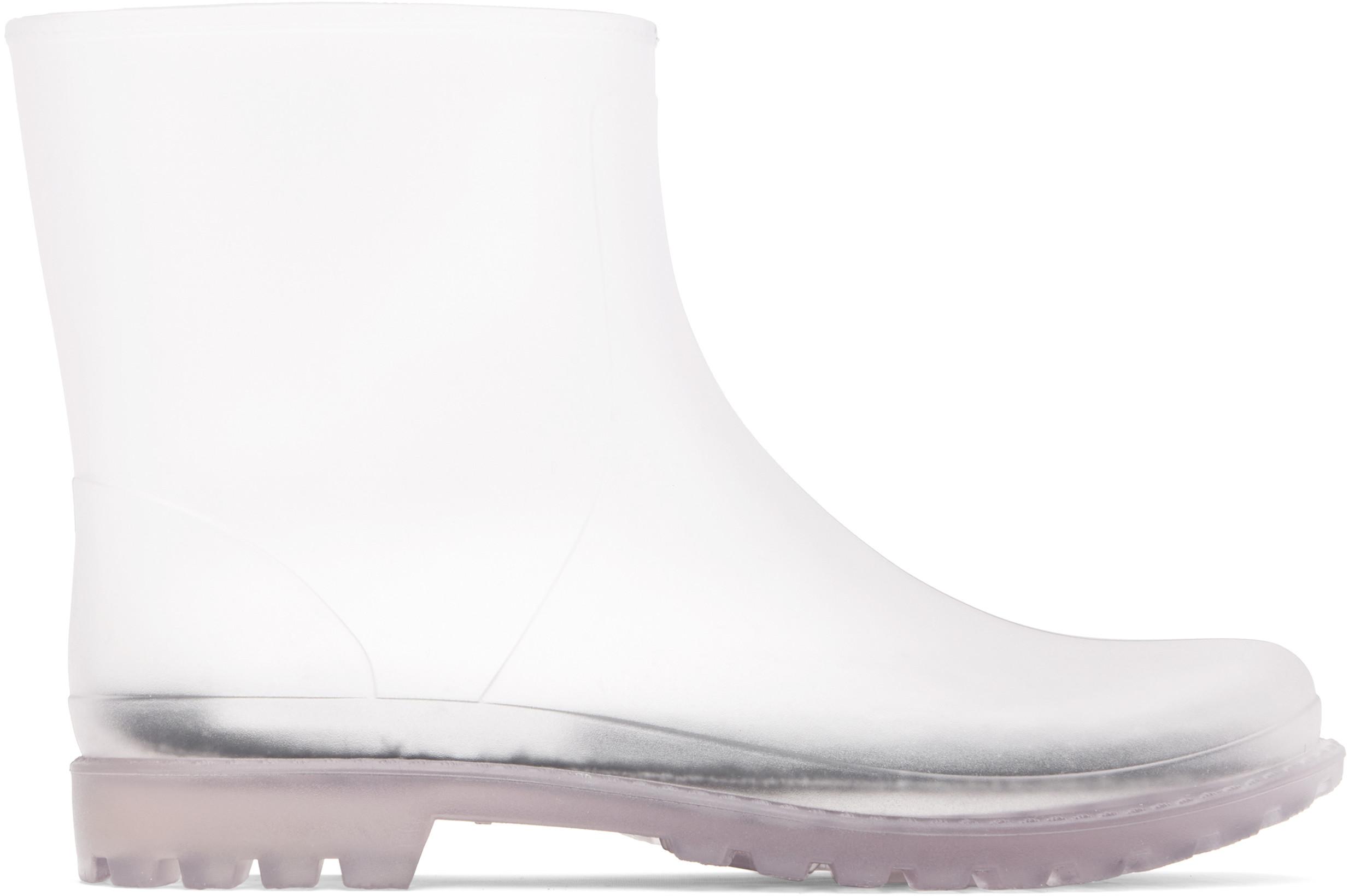 Gray Monsoon Rubber Boots by CHRISTOPHER ESBER