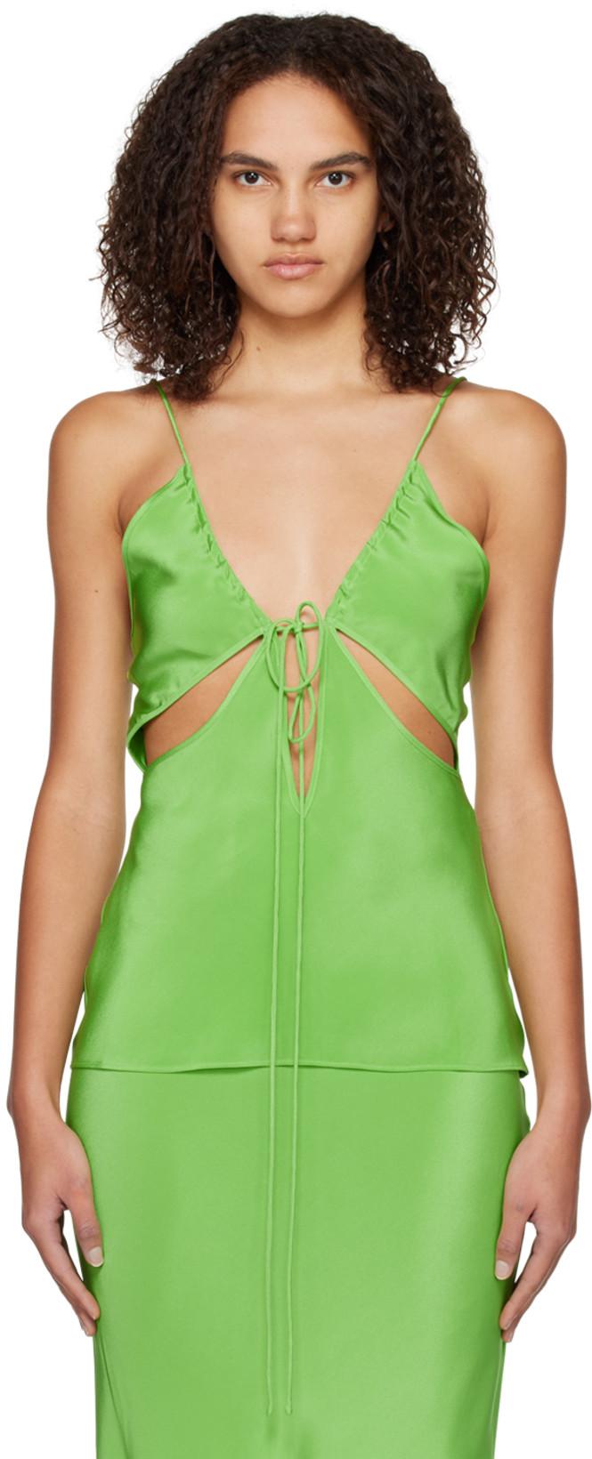 Green Triquetra Camisole by CHRISTOPHER ESBER