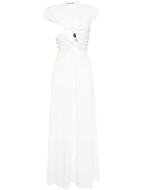 Helix crystal ribbed tee dress by CHRISTOPHER ESBER