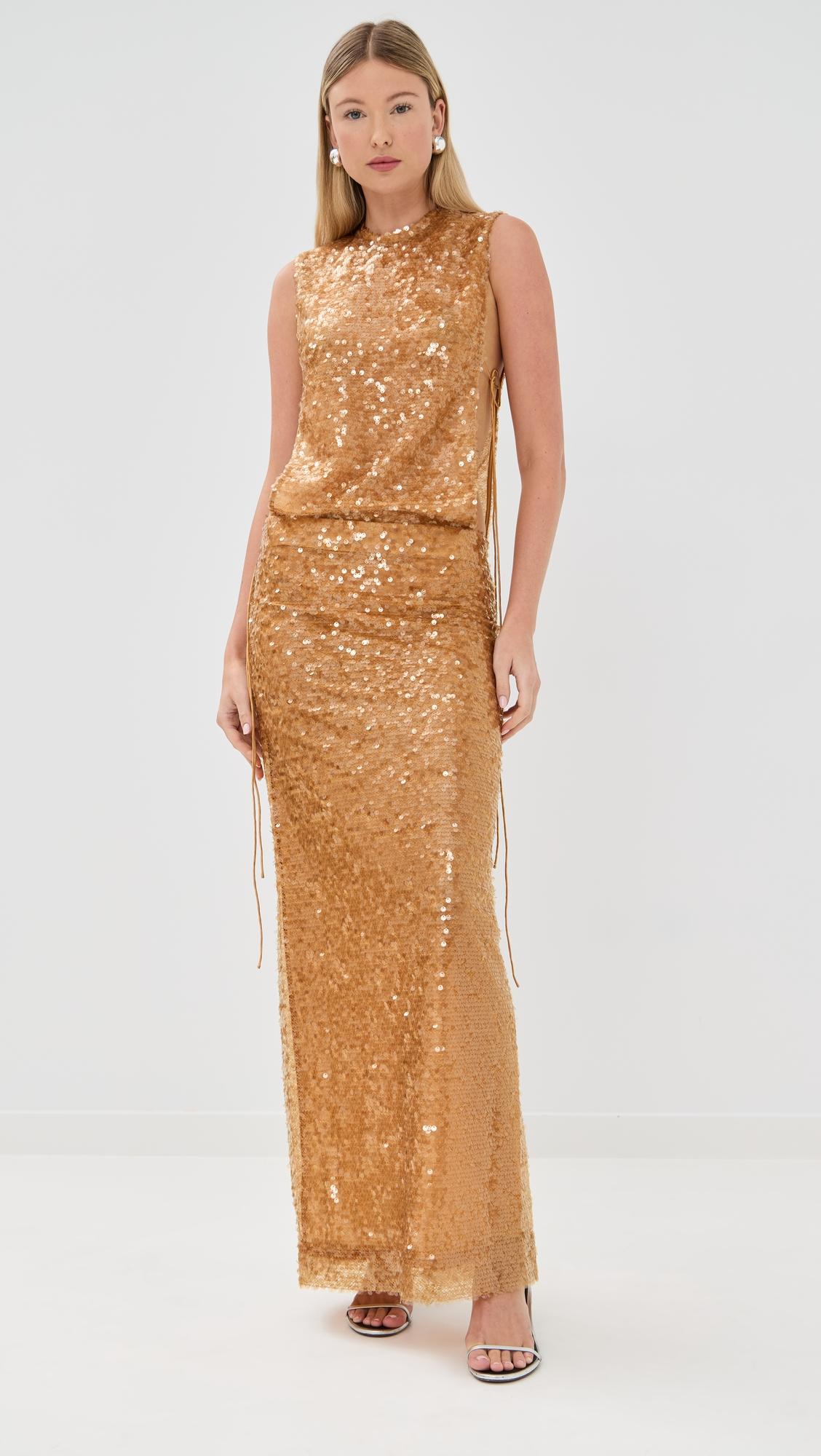 Illuminate Sequin Seperation Gown by CHRISTOPHER ESBER