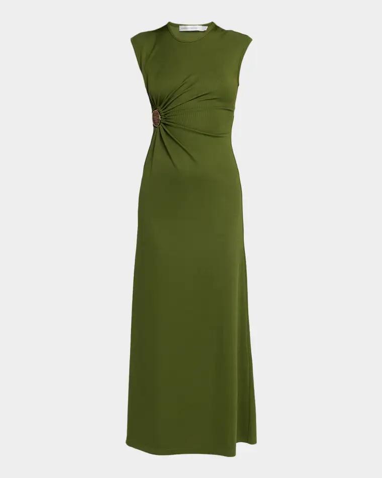 Mineral Stone Ruched Jersey Dress by CHRISTOPHER ESBER