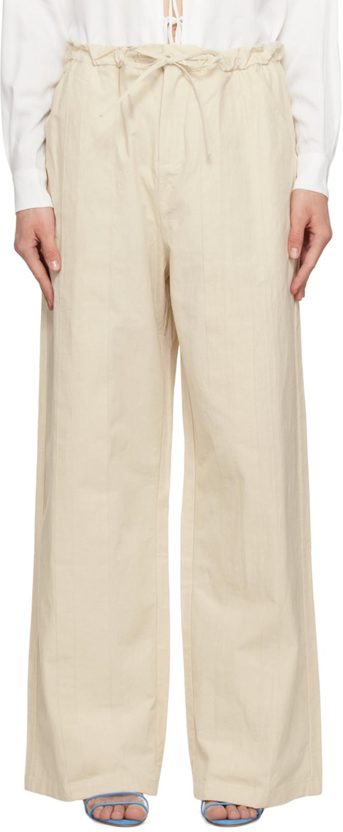 Off-White Multi Paneled Trousers by CHRISTOPHER ESBER