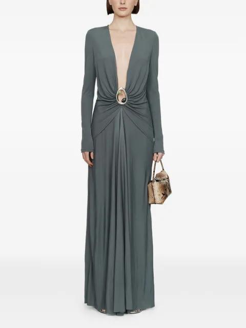 Orica ruched V-neck maxi dress by CHRISTOPHER ESBER