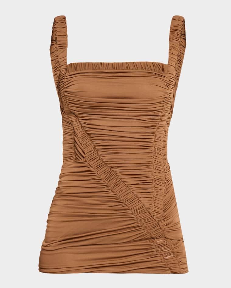 Orion Separation Ruched Cutout Top by CHRISTOPHER ESBER
