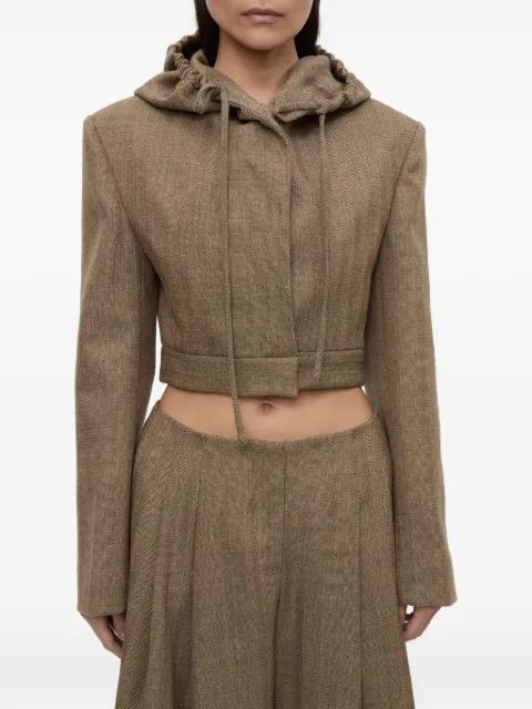 Plinth herringbone hoodied jacket by CHRISTOPHER ESBER