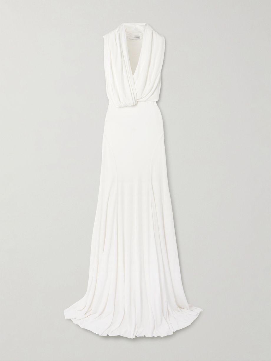 Ripple stretch-jersey halterneck gown by CHRISTOPHER ESBER
