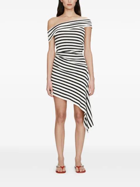 Stripe Knit Extension Drape mini dress by CHRISTOPHER ESBER