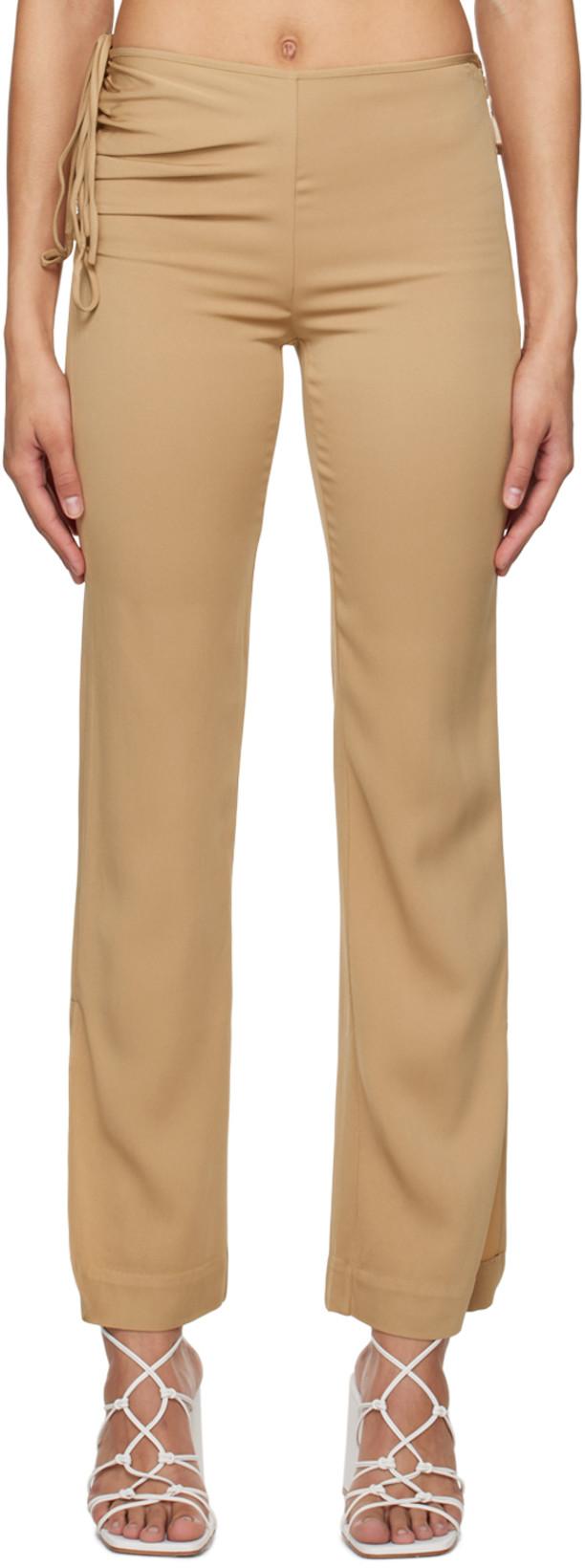 Tan Bertoia Trousers by CHRISTOPHER ESBER