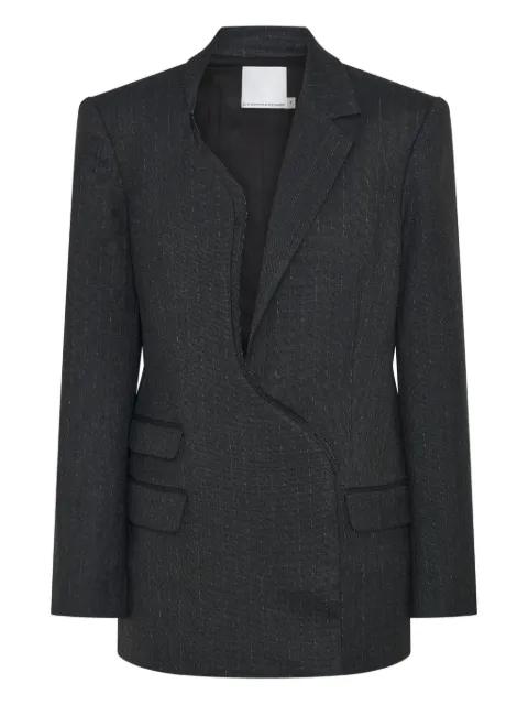Torrent pinstripe asymmetrical blazer by CHRISTOPHER ESBER