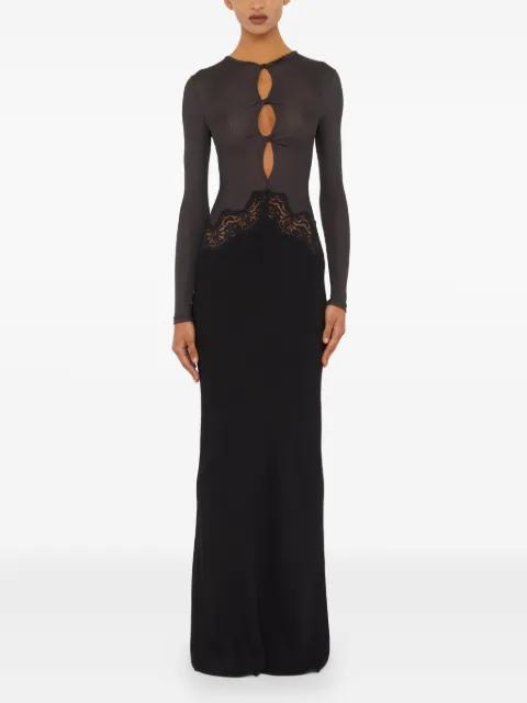 Twist Verner lace long-sleeve maxi dress by CHRISTOPHER ESBER