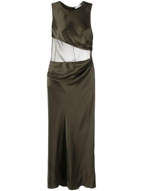 Verdant Falls silk maxi dress by CHRISTOPHER ESBER