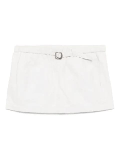 crushed belted mini skirt by CHRISTOPHER ESBER