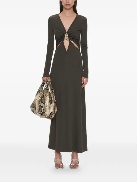 crystal loophole long-sleeve midi dress by CHRISTOPHER ESBER
