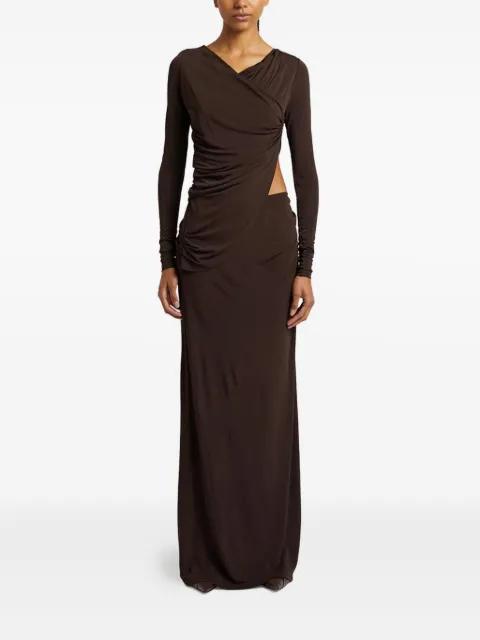 cut-out draped maxi dress by CHRISTOPHER ESBER