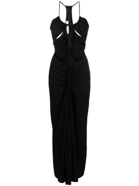 cut-out ruched midi dress by CHRISTOPHER ESBER