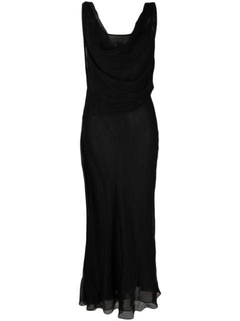 draped silk dress by CHRISTOPHER ESBER
