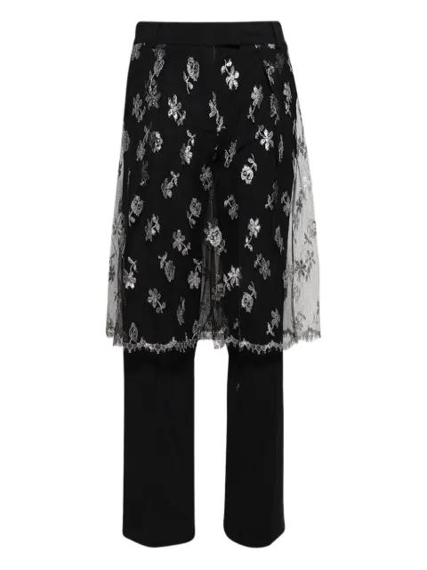 floral-lace trousers by CHRISTOPHER ESBER