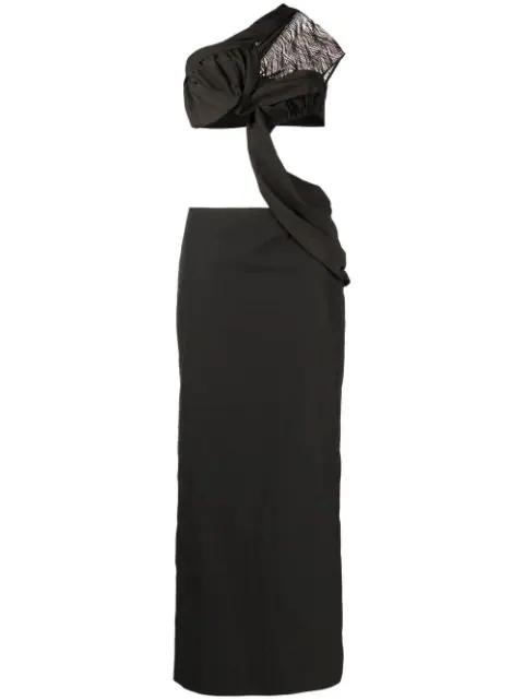 fringed column dress by CHRISTOPHER ESBER