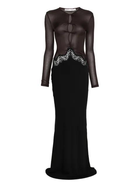 lace-detail maxi dress by CHRISTOPHER ESBER