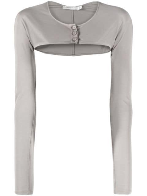long-sleeve cropped top by CHRISTOPHER ESBER