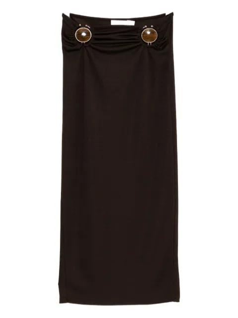 mineral-stone ruched skirt by CHRISTOPHER ESBER