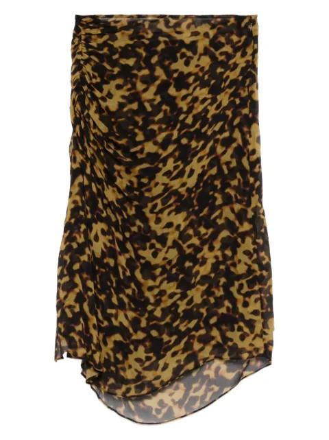 printed ruched midi skirt by CHRISTOPHER ESBER