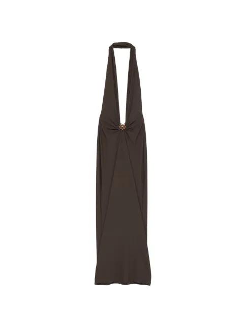 ruched halterneck midi dress by CHRISTOPHER ESBER