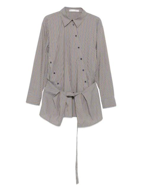 striped belted shirt by CHRISTOPHER ESBER