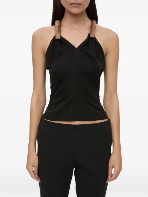 wood-detail tank top by CHRISTOPHER ESBER