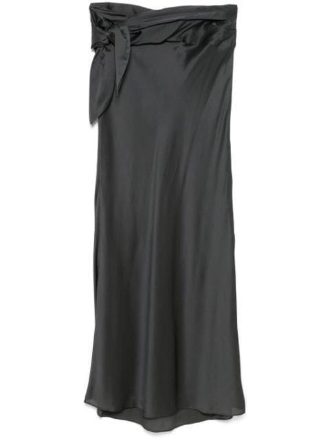 wrapped silk skirt by CHRISTOPHER ESBER