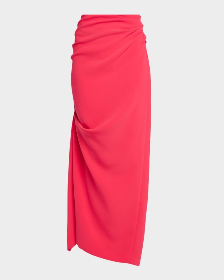 Asymmetric Drape Midi Skirt by CHRISTOPHER JOHN ROGERS
