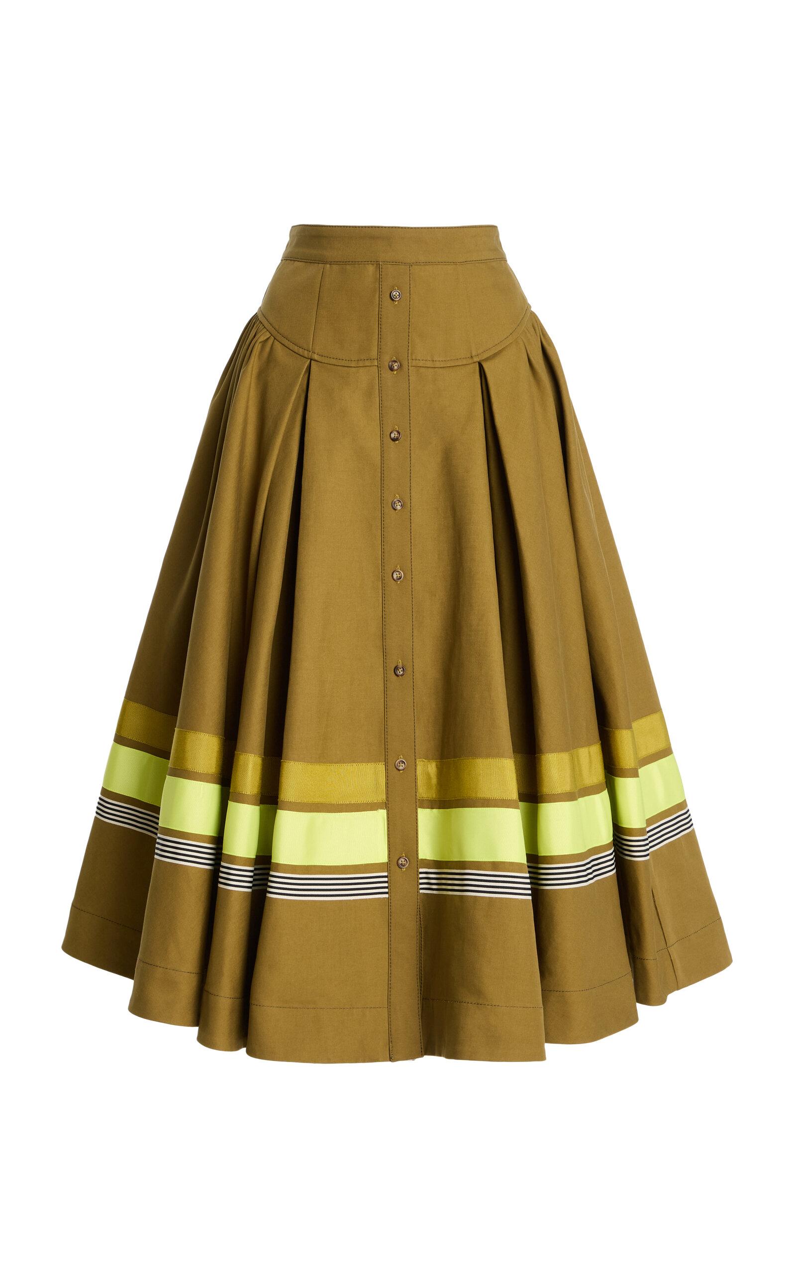 Christopher John Rogers Embroidered Cotton Midi Skirt - Moda Operandi by CHRISTOPHER JOHN ROGERS