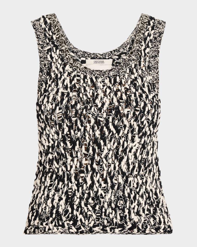 Marled Hand Knit Tank Top by CHRISTOPHER JOHN ROGERS