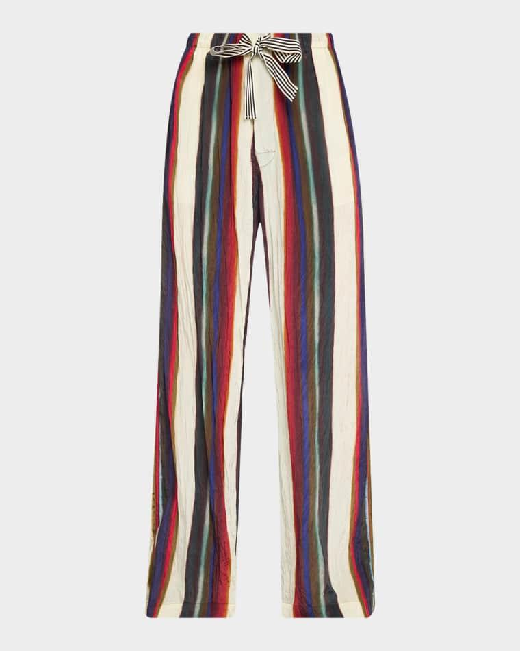 Morris Stripe Relaxed Wide-Leg Pants by CHRISTOPHER JOHN ROGERS
