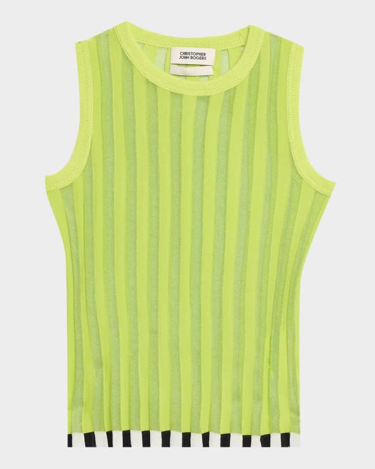 Pleated Knit Shell Top by CHRISTOPHER JOHN ROGERS