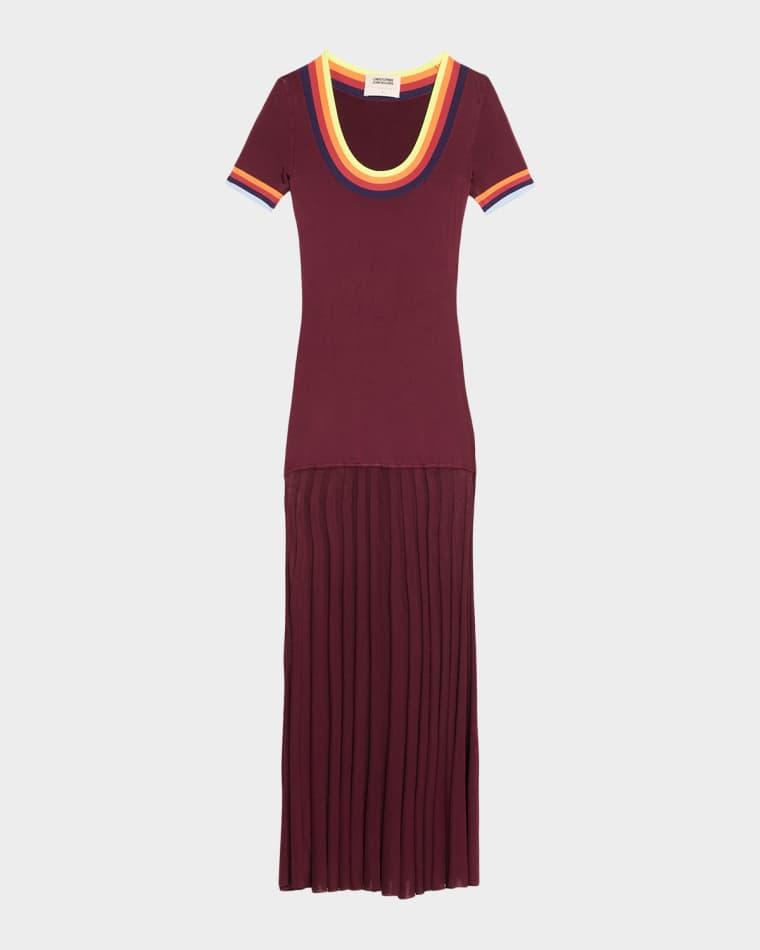 Saucer Neck Short-Sleeve Maxi Dress by CHRISTOPHER JOHN ROGERS