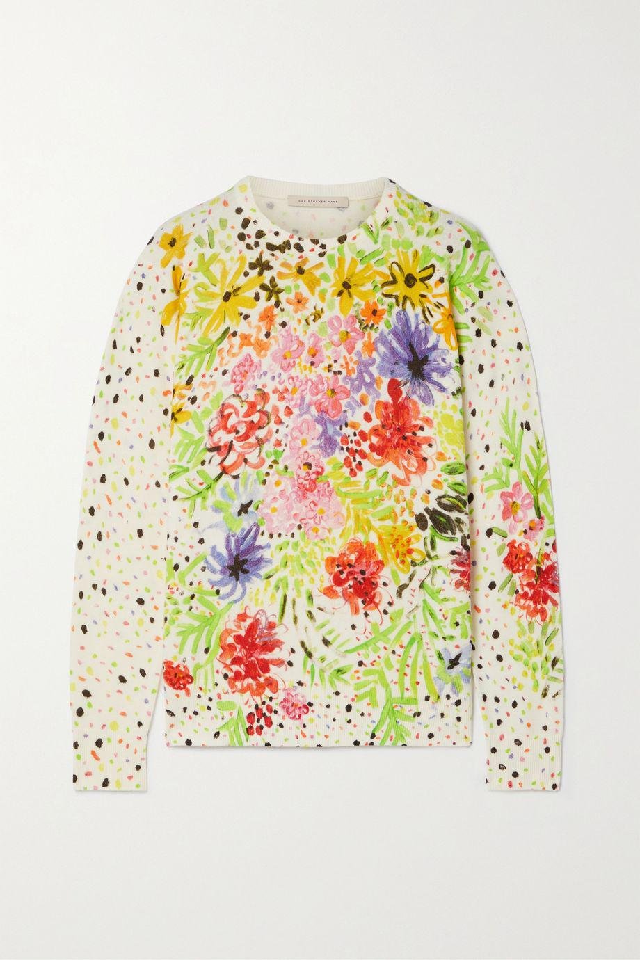 Printed wool and cashmere-blend sweater by CHRISTOPHER KANE