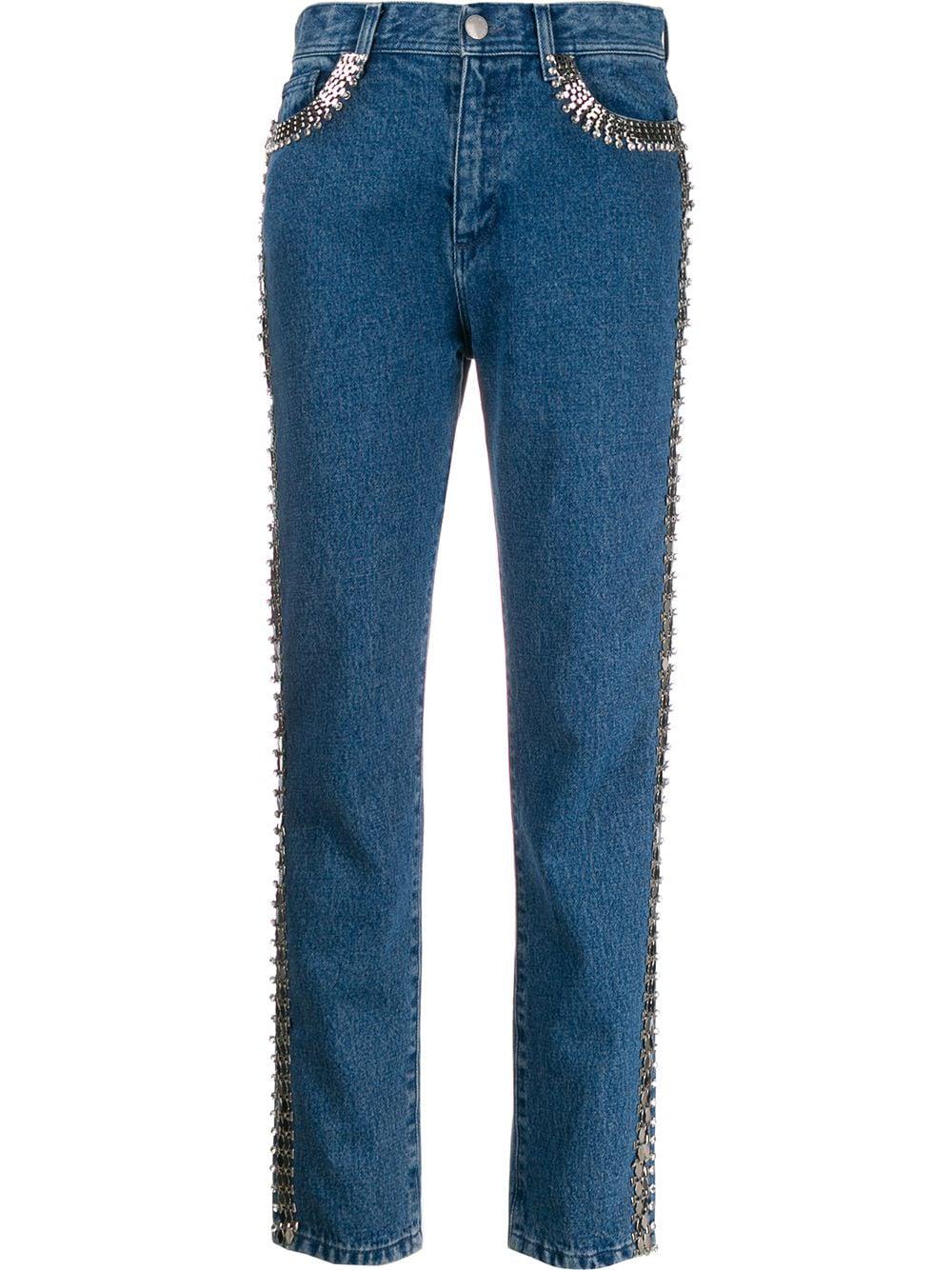 embellished side-stripe jeans by CHRISTOPHER KANE