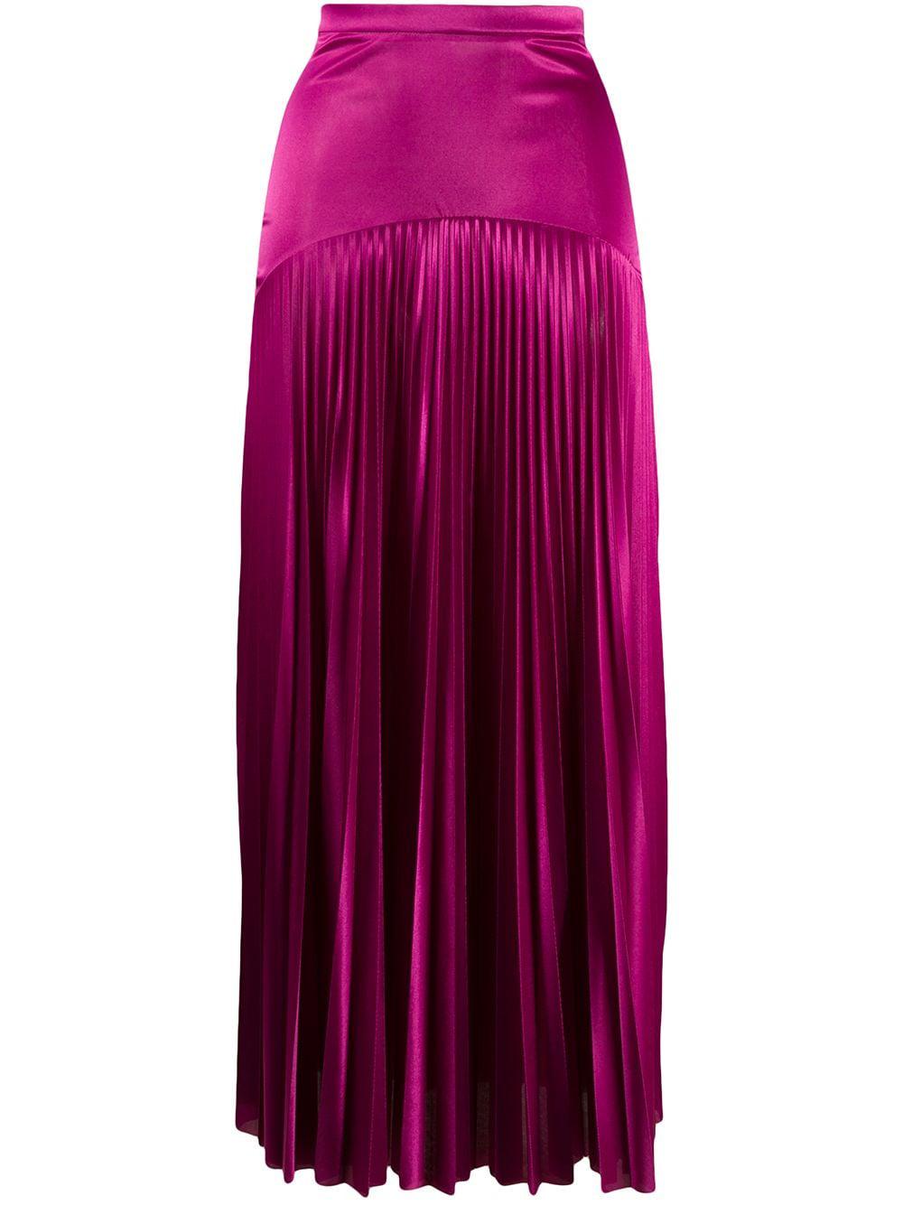 long satin pleated skirt by CHRISTOPHER KANE