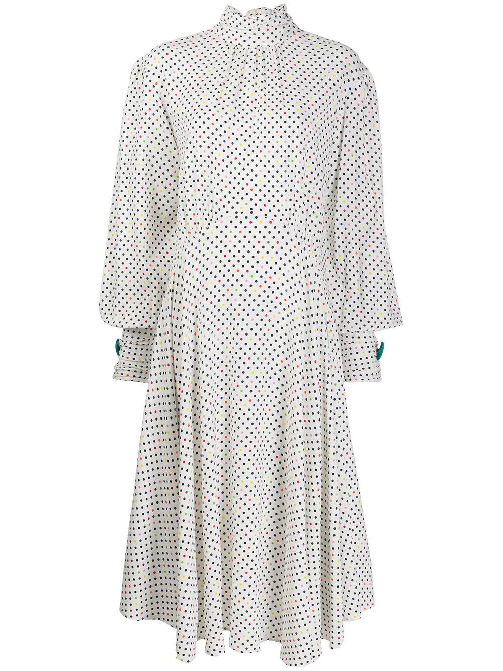 polka dot tie neck dress by CHRISTOPHER KANE