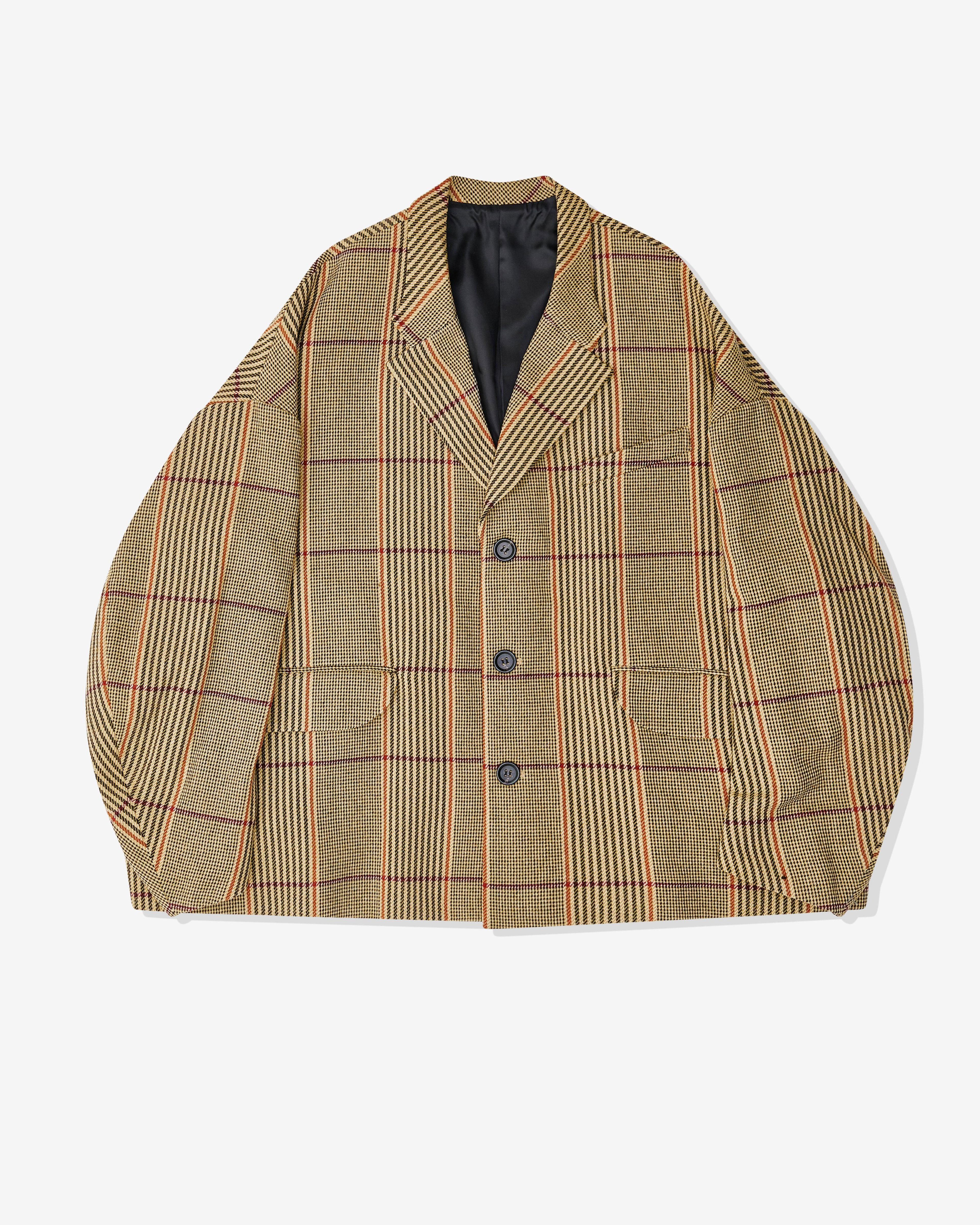 Christopher Nemeth - Men’s Cape Jacket - (Yellow Check) by CHRISTOPHER NEMETH