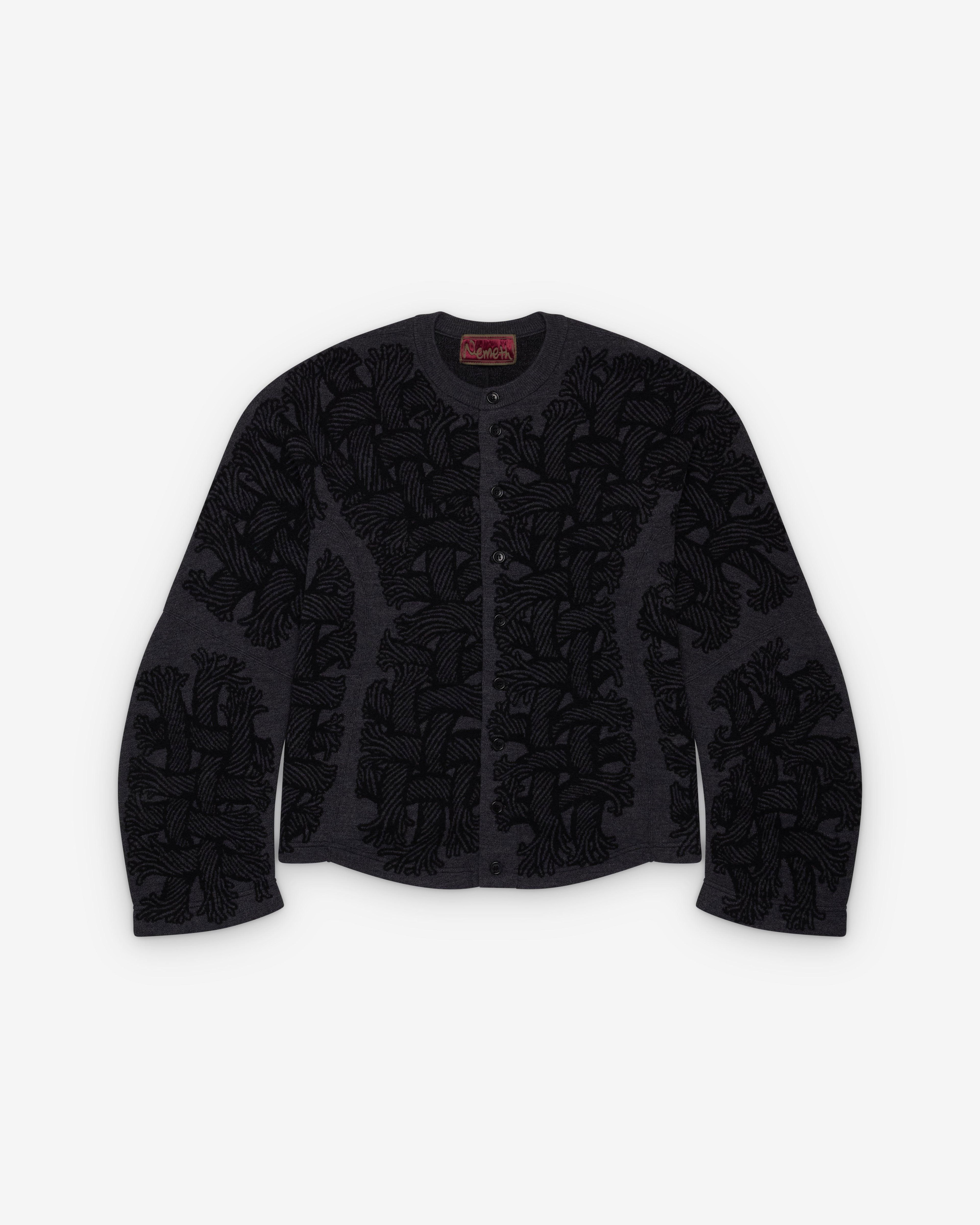 Christopher Nemeth - Men's Cardigan 203K - (Dark Grey) by CHRISTOPHER NEMETH