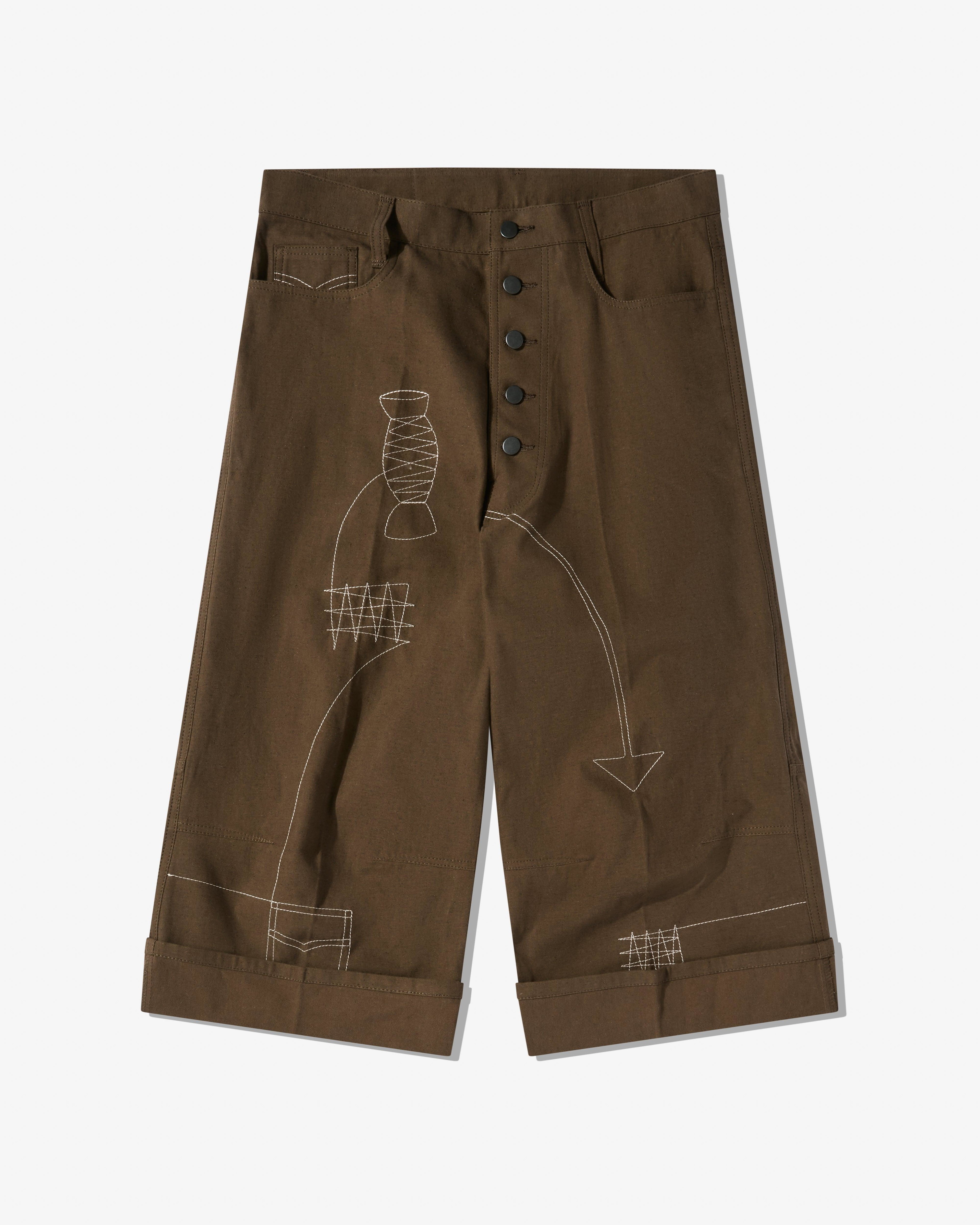 Christopher Nemeth - Men’s Embroidered Trousers - (Khaki) by CHRISTOPHER NEMETH